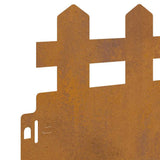 Lawn Edgings 30 pcs Rusty 103 x 0.05 x 22 cm Weathering Steel 874806