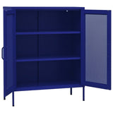 Storage Cabinet Navy Blue 80x35x101.5 cm Steel 336172