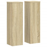 ZNTS Plant Stand 2pcs Sonoma Oak 17x17x60 cm Engineered Wood 852935