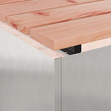 Garden Bench Silver 100 x 40 x 43 cm Stainless steel 874909