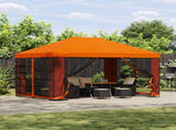 Gazebo 4 x 3 m Orange Polyester and Steel 190 gsm 900381