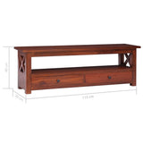 TV Cabinet Brown 115x30x40 cm Solid Mahogany Wood 337080
