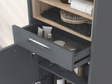 Tall Bathroom Storage Cabinet, Bathroom Storage Unit, Freestanding Bathroom Cabinet with Open T3398P341422