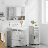 Bathroom Furniture Set with Drawer 3 pcs Concrete Grey 3393036