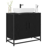 Bathroom Sink Cabinet Black Oak 65 x 33 x 60 cm Engineered wood 883616