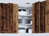 Hanging Cabinet with Storage Old Wood and White 57 x 57 x 80 cm 884296