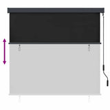Roller Blind Anthracite 180 x 250 cm Fabric and Aluminum 362084