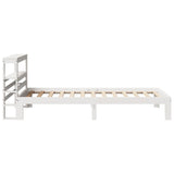 Bed Frame with Headboard without Mattress White 90x190 cm Single 3306034