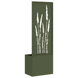 Garden Privacy Screen Olive green 50 x 150 cm Cold-rolled steel 876465