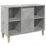 3 Piece Bathroom Furniture Set Concrete Grey Engineered Wood 3324951