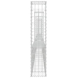 U-shape Gabion Basket with 5 Posts Iron 500x20x100 cm 151278
