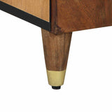 Sideboard with Shelf Brown 60 x 33 x 75 cm Solid Mango Wood 4018761