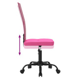 Office Chair Height Adjustable Pink Mesh Fabric 353011
