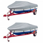 Boat Covers 2 pcs Grey Length 427-488 cm Width 173 cm 279105