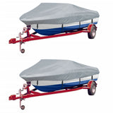 Boat Covers 2 pcs Grey Length 427-488 cm Width 173 cm 279105