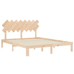 ZNTS Bed Frame without Mattress 160x200 cm Solid Wood Pine 3193736