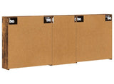 Bathroom Cabinet Set 3 pcs 130 x 14.5 x 70 cm Engineered wood 3403764