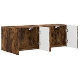 TV Wall Cabinet Wall-mounted 2 pcs Smoked Oak 59.5 x 31 x 40 cm 892340