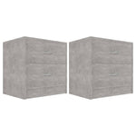 Bedside Cabinets 2 pcs Concrete Grey 40x30x40 cm Engineered Wood 801044