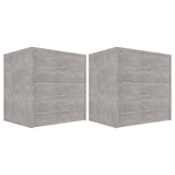Bedside Cabinets 2 pcs Concrete Grey 40x30x40 cm Engineered Wood 801044