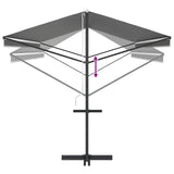 Free Standing Awning Grey 6 x 3 m Polyester 42033634