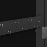 ZNTS Mirror Jewellery Cabinet with LED Lights Free Standing Black 353260