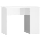 Desk High Gloss White 100x55x75 Engineered Wood 823026