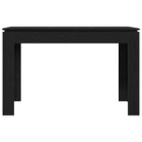 Dining Table Black Oak 120x60x76 cm Engineered Wood 862451