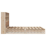 Bookcase Bed without Mattress 150x200 cm King Size Solid Wood 3323923