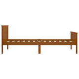 Bed Frame Honey Brown Solid pine wood, plywood Single Bed 322189