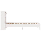 Bookcase Bed without Mattress White 75x190 cm Small Single Solid Wood Pine 3322934