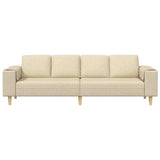 Living Room Couch Cream 250 x 77 x 76 cm Polyester 3335087