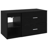 Bathroom Furniture Set 2 pcs Black Oak Engineered Wood 3403937