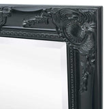 243682 Wall Mirror Baroque Style 100x50 cm Black