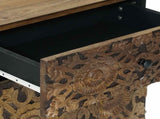 Bed cabinet with Drawer Brown 50 x 33 x 60 cm Solid Mango Wood 4018340
