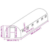 Greenhouse Replacement Cover 3x9x2 m Transparent 316438