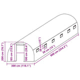 Greenhouse Replacement Cover 3x9x2 m Transparent 316438