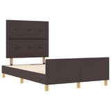 ZNTS Bed Frame Dark Brown 120x200 cm Fabric 3344721