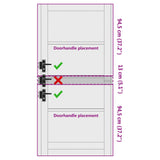Interior Door Natural 93 x 202 cm Plywood 42052398