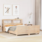 ZNTS Bed Frame without Mattress 150x200 cm King Size Solid Wood Pine 3306456