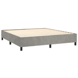 Box Spring Bed Frame Light Grey King Velvet 3121156