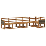 Outdoor Sofa Set 6 pcs Natural Solid Acacia Wood 3385245