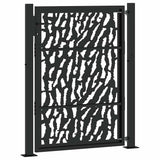 Garden Gate Black 100x125 cm Steel Trace Design 4100980