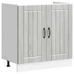 Kitchen Cabinet Lucca 2 pcs Light Grey 80 x 46 x 81.5 cm 3315017