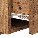 Headboard with Cabinet 3 pcs Old Wood Engineered Wood 3415827