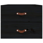 ZNTS Wall-mounted Bedside Cabinets 2 pcs Black 50x36x40 cm 820985
