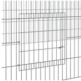 3-Panel Rabbit Cage 325x109x54 cm Galvanised Iron 171564