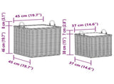 Planter Basket with Storage 2 pcs Brown Lacak Rattan 42020970
