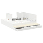 Storage Bed Frame White 236.5 x 200 x 31.5 cm Engineered wood 3335621