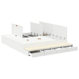 Storage Bed Frame with Drawer White 200 cm Engineered Wood 3335621
